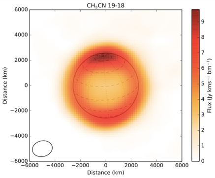 Emission from CH3CN in the atmosphere of Titan