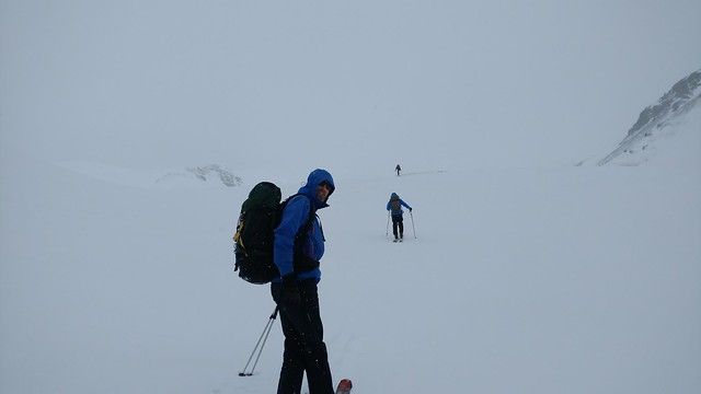 Photo of researchers in snow