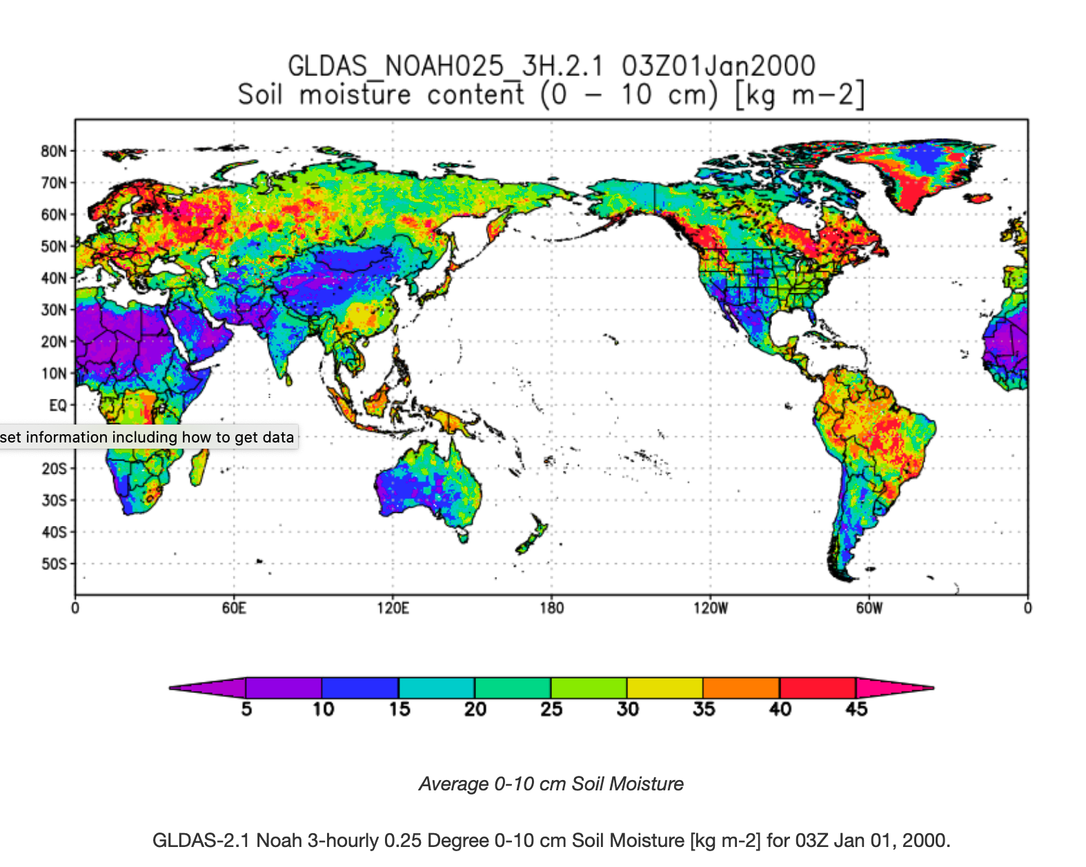 GLDAS Noah Land Surface Model L4 output thumbnail